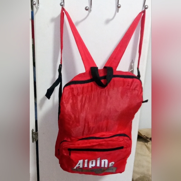 Vintage Alpine Lager Beer brand backpack 80s-90s Moosehead Breweries collectible - Picture 8 of 11